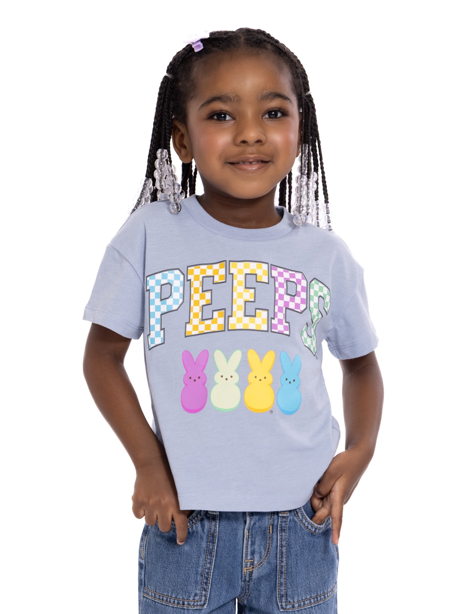 Easter Peeps Unisex Toddler Graphic Tee with Short Sleeves, Sizes 12M-5T