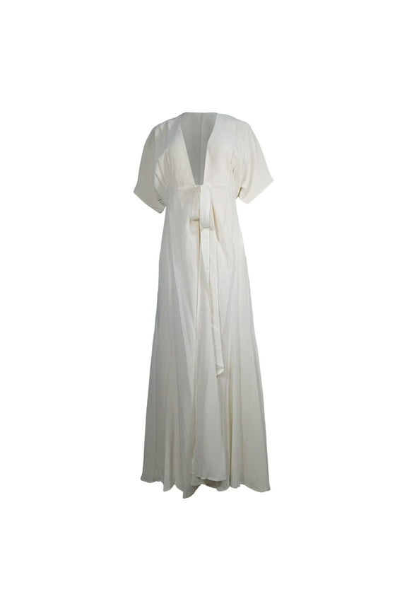 Pre-Owned Reformation Winslow Maxi Dress in White Viscose