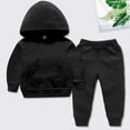 thumbnail image 2 of KAUOD Toddler Cotton Jogging Set 2 Piece Pullover Hoodies Sweatpants Outfits Baby Boys Plain Soft Sweatshirts Clothes, 2 of 9