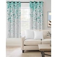 thumbnail image 2 of Turquoise Polka Dot Blackout Curtains for Bedroom Living Room Darkening Curtains 63 Inches Long Abstract Modern Art Dots Watercolor Window Curtain 2 Panels Set Window Treatment Grommet Drapes 42"x63", 2 of 9