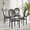 Gray/Gloss Black, variant on GDF Studio Lariya French Country Fabric Dining Chairs, Set of 4, Light Gray