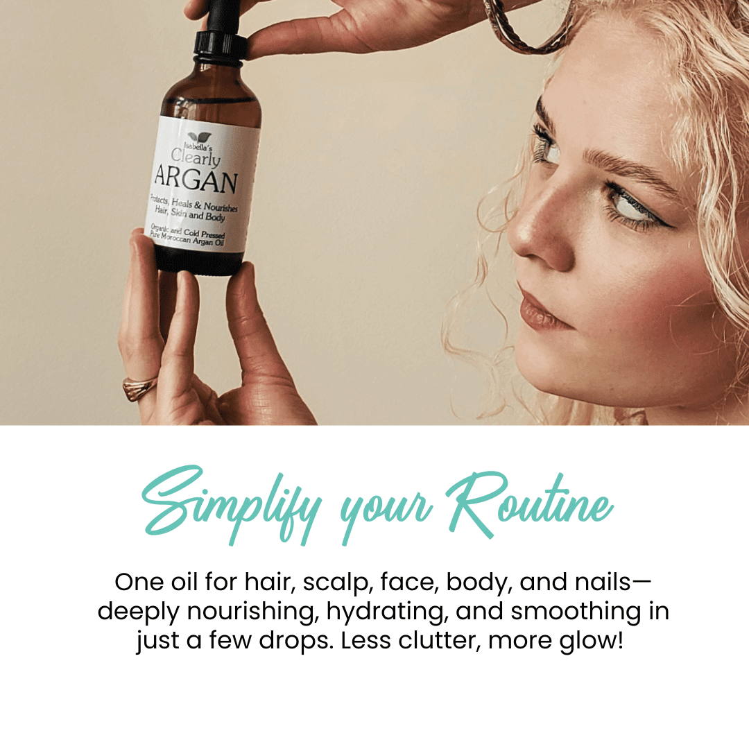 Organic ARGAN Oil of Morocco | 100% Pure Cold Pressed Oil for Hair, for Face, for Scalp, for Skin, for Nails and for Body | Virgin, Unrefined, In Glass Bottle (Bulk 120 ml)