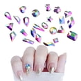 thumbnail image 1 of 240 Uds. Populares 24 estilos cristales planos mezclan tamaños múltiples formas Cristal AB diamantes de imitación, 1 of 7