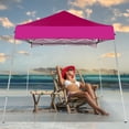thumbnail image 6 of Zimtown 6x6 ft Pop Up Canopy Tent,Slant Legs,Outdoor Canopy One Button Open with Carry Bag,1 Sidewall,Pink, 6 of 8