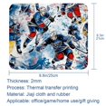thumbnail image 5 of Ice Hockey Printed Square Mousepad Desk Pad Desk Mat, 8.3x9.8 Inch, Non-Slip Rubber Bottom, Suitable for Office and Gaming, 5 of 6