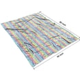 thumbnail image 4 of Colorful Striped Cartoon Unicorn Pattern Blanket,Comfortable Soft Lamb Wool Throw Blanket,All Season,Warm Lightweight Blankets for Sofa Bed Couch Living Room Chair,60"x80", 4 of 4