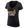 thumbnail image 2 of Women's G-III 4Her by Carl Banks  Black Golden State Warriors Super-Slim Fit Lightweight Team Sport V-Neck T-Shirt, 2 of 3