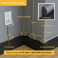 thumbnail image 2 of WWS-Cord Cover, Decorative Wall Cord Hider, Paintable Cable Concealer, Cable Raceway, Wire Cover, Wall Mounted (Gray, Medium Accessories), 2 of 4