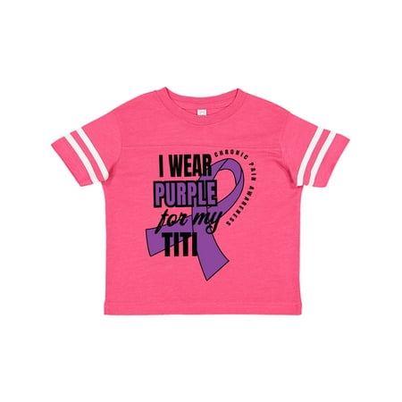 

Inktastic Chronic Pain I Wear Purple For My Titi Gift Toddler Boy or Toddler Girl T-Shirt