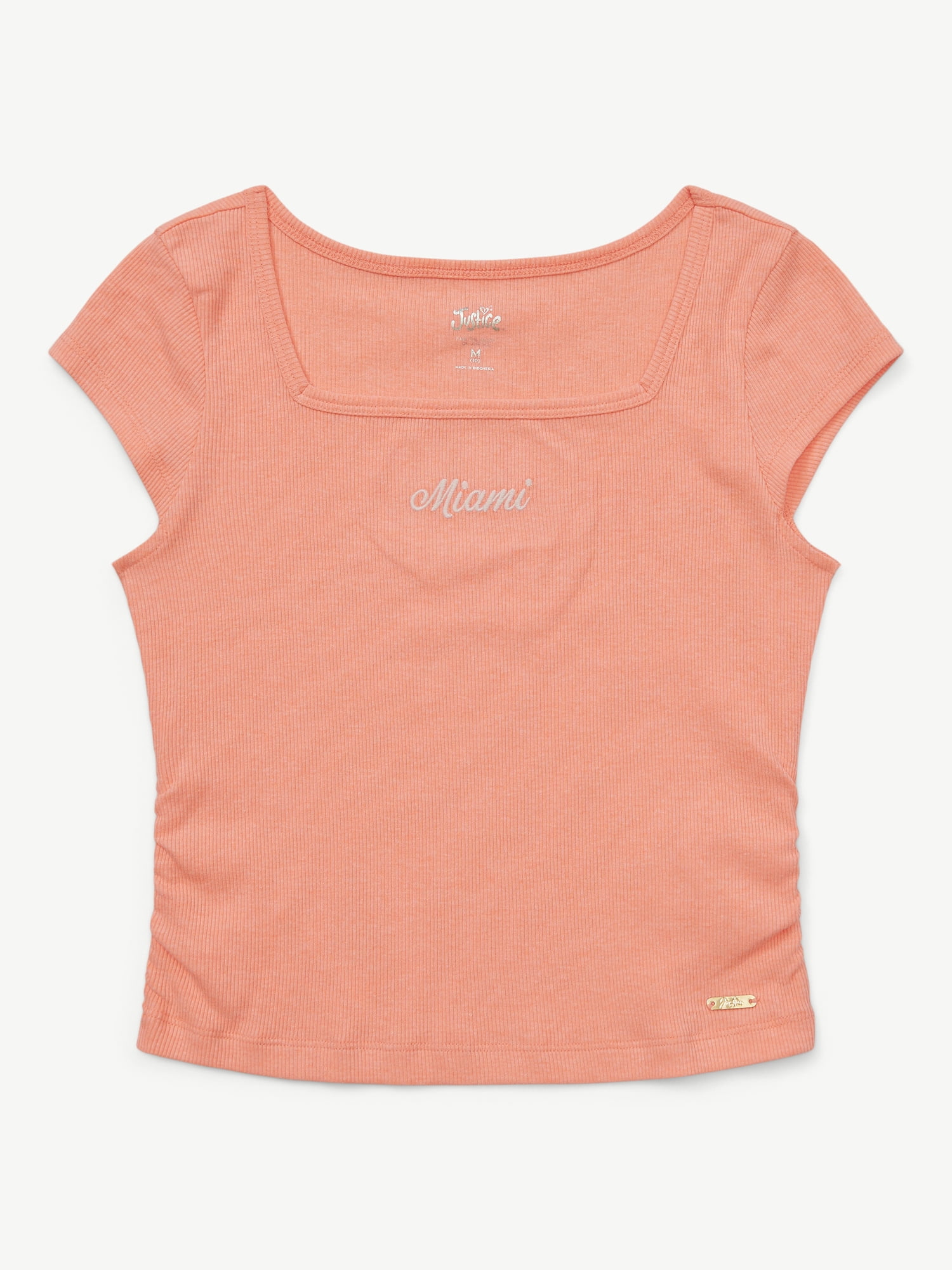 Justice Girls Short Sleeve Active Top, Sizes XS - XLP