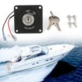 thumbnail image 4 of DC 12V 10A Marine 2 Position Interruptor de encendido ON / OFF Interruptor de llave con panel + 2 teclas Tmvgtek Autopartes, 4 of 9