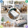 thumbnail image 4 of Grey Marble Tablecloth,Wipeable Polyester Table Cover for Rectangle Tables,Foldable Table Clothes Fitted Tablecloths for Dining Room Camping Indoor Outdoor, 4 of 5