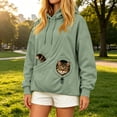 thumbnail image 3 of Cat Pouch Hoodie Pet Carrier Sweatshirt Large Pocket Pullover Shirt Wearable Cat Dog Carrier Hoodie, 3 of 4