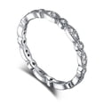 thumbnail image 3 of Sterling Silver Ring With Diamonds for Women Simple Geometric Zircon Ring for Weddings Birthdays and Festivals, 3 of 3