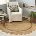 thumbnail image 2 of SAFAVIEH Natural Fiber Archibald Bordered Area Rug, Natural/Grey, 6' x 6' Round, 2 of 7