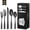 Black, variant on TINANA Silverware Sets, 30 PCS Flatware Set for 6, Premium Stainless Steel Cutlery Utensil Set Mirror Polished Forks and Spoons, Dishwasher Safe