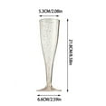 thumbnail image 4 of 6.5 oz Clear Plastic Champagne Flute Glasses Disposable Tableware For Wedding Party - 1 Pack，Gold, 4 of 6