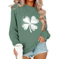 thumbnail image 6 of St Patricks Day Distressed Clover Sweatshirt Women Grunge Graphic Pullover Long Sleeve Crewneck Tops Vintage Irish Shirt, 6 of 6