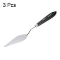 thumbnail image 3 of Uxcell 3pcs Palette Knife Painting Tool 9.84" Stainless Steel Blade Spatula with Hole Design Beech Wood Handle for Oil Acrylic Canvas, 3 of 7