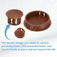 thumbnail image 4 of 20Pcs Red-Brown Hole Plugs, 30mm / 1.18" Plastic Snap in Locking Screw Hole Cover Flush Mount Panel Plugs for Chair / Table / Furniture Cabinet, 4 of 7