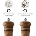 thumbnail image 4 of JF JAMES.F Wooden Salt and Pepper Grinder Set, 6.5 inch Rubber Wood Salt and Pepper Mills Set of 2 with Acrylic Visible Window & Adjustable Ceramic Rotor, 4 of 8
