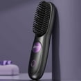 thumbnail image 3 of Portable Mini Hair Straightening Brush, LED Display, USB Rechargeable Fast Heating Hairs Brush for Travel, 3 of 6