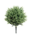 thumbnail image 4 of 24" Artificial Cedar Topiary Trees (2 Pack) - UV Resistant Evergreen Shrubs with Spikes for Outdoor/Indoor Decor, Cypress Style for Porch, Garden, Yard & Front Door, 4 of 7