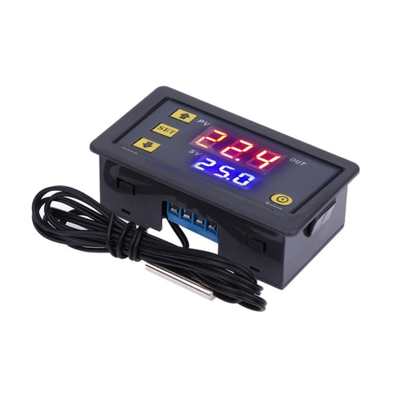 1pcs Car Thermostat Vehicle Gray Plastic Knob Temperature Control DC 12/V24V 10A 
