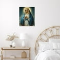thumbnail image 4 of HFDF Religious Christian Canvas Art spirational Modern Christian Catholic Virg Mary Canvas Wall Art Christ Jesus Wall Decor for Church Livg Room Bedroom Bathroom Ready to Hangg 11x14inch Framed, 4 of 6