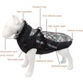 thumbnail image 2 of Abrigo de invierno para perros, chaqueta impermeable, cálido, reflectante, suave, chaleco para cachorros, ropa ajustable para mascotas para perros pequeños, medianos y grandes (XL, plateado), 2 of 3