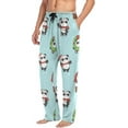thumbnail image 5 of Top-kevin Christmas Panda Snowflakes Pajama Pants Winter Xmas Tree Men's Pajama Bottoms Lounge Sleepwear PJs Sleep Pants S, 5 of 6