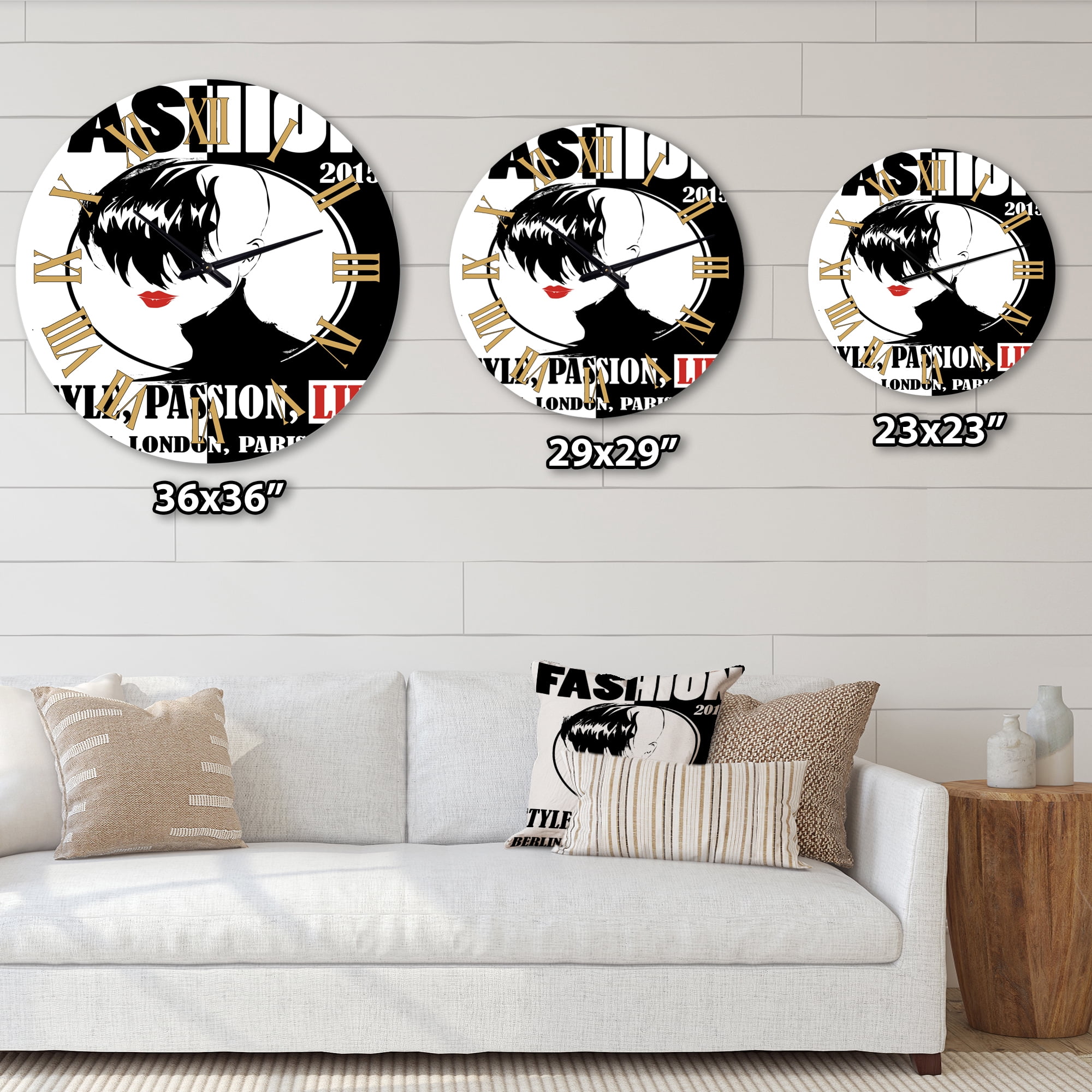 Designart 1 in Quartz Vintage Wall Clock
