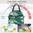 thumbnail image 5 of Goofa Peacock And Flowers Pattern Lunch Bag ,Insulated Lunch Box, Small Leakproof Cooler Food Lunch Containers Reusable High Capacity Lunch Tote Bags, 5 of 8