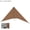 Coffee, variant on Windproof Triangular Screen For Camping, 20D Flame-Retardant Nylon Windbreak, Puncture-Resistant Tent StoveShield With Reinforced Patches, Quick Setup Without Guy Lines For Outdoor