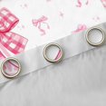 thumbnail image 4 of Feelyou Teens Ribbon Monogrammed Black Out Curtains, Pink Initial Letter C Curtains Pack of 2 (42x63 Each), Cartoon Cute Plaid Bedroom Curtains, Blackout Curtains Bedroom Decor, 4 of 6