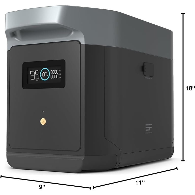 EF EcoFlow DELTA 2 Max Power Station Extra Battery, 2048Wh LiFePO4 (LFP)  Battery, Compatible with DELTA 2&DELTA Max 2000&DELTA 2 Max Outdoor  Generators - Walmart.com