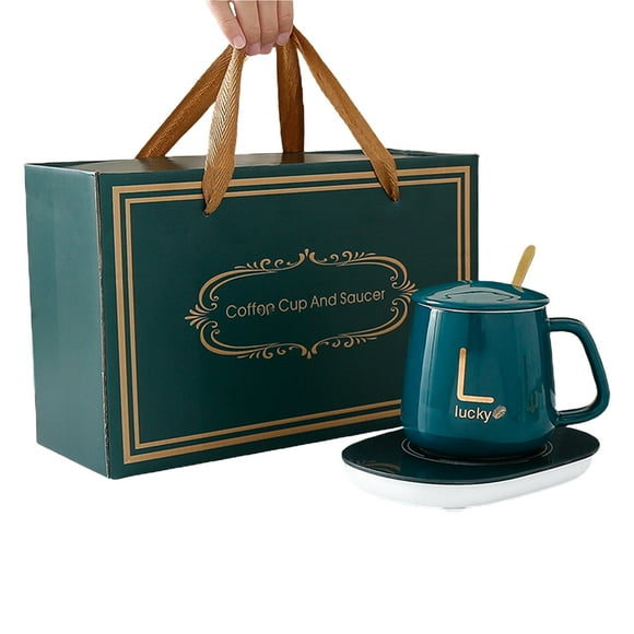 Thermal Insulation Heating Ceramic Mug Set 380ML Ceramics 55 Degree Constant Temperature Explosion-proof. Coffee Cup