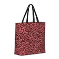 thumbnail image 3 of Large-Capacity Zipper Single-Shoulder Convenience Bag 15.7×19.6 Inches, Wear-Resistant And Water-Repellent, Can Be Carried By Hand Or On One Shoulder Leopard Print Pattern Red And Black_1, 3 of 8