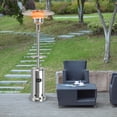 thumbnail image 4 of Costway Chauffage de Patio au Propane 50000 BTU sur Pied en Acier avec Roues Argent, 4 of 10