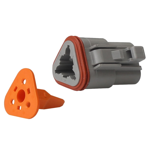 Conector Pacer Deutsch DT Plug & Wedge Lock de 3 posiciones, paquete de 10