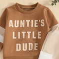 thumbnail image 4 of TOWED22 Toddler Baby Boy Clothes Crewneck Sweatshirt Long Sleeve Print Shirt with Pants Cute Fall Winter Outfits Size:2-3 Y,Color:Coffee, 4 of 5