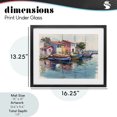thumbnail image 4 of Stupell Industries Traditional Colorful Docks Harbor Black Framed Print Under Glass, 16 x 13, by Franklyn Gregory, 4 of 8