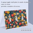 thumbnail image 3 of Yayeee Toggle Light Switch Wall Plate 3-Gang 6.37"x4.48" Decorative Outlet Cover, Vibrant Flowers, 3 of 7