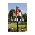 thumbnail image 2 of Escultura de viento artística, velero, molino de viento, decoración de jardín al aire libre, estacas, molino de viento, velero, 85x30cm, 2 of 5