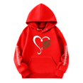 thumbnail image 4 of kpoplk Girls Hoodies Cute Graphic Printed Long Sleeve Pullover Sweatshirts Preppy Clothes 10-12 Years,Red, 4 of 4