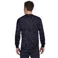 thumbnail image 2 of Colortone Mens Tie-Dyed Long Sleeve T-Shirt, L, Spider_Navy, 2 of 2