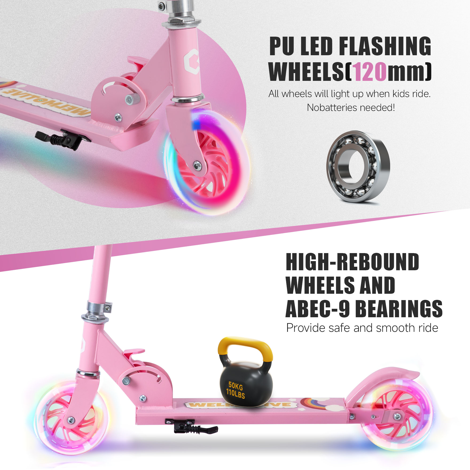 Welmotive Kick Scooter for Kids 3-8 with Adjustable Height photo 6