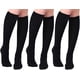thumbnail image 1 of Calcetines de algodón Calcetines de fútbol Calcetines deportivos Color sólido, Calcetines de tubo casuales hasta la rodilla para mujer 3 pares, Negro, 1 of 5