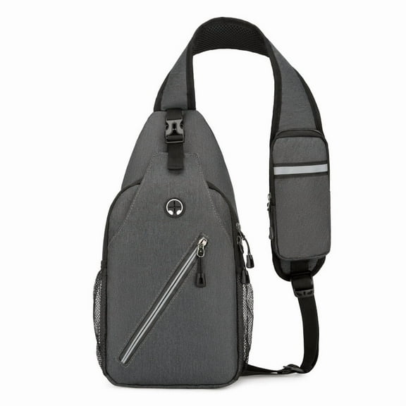 Crossbody Bags Sling Backpack, Sling Bag Cross body Shoulder Bag for Men and Women Chest Bag Travel Hiking Daypack ( Grey)