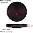 thumbnail image 4 of BIRDROCK HOME Wooden Lazy Susan Turntable - Spice Rack Organizer for Kitchen Table, Dining, Pantry and Countertop - Rotating Tray for Condiments - with Burnished Iron Accents - 18" Large, Black, 4 of 5
